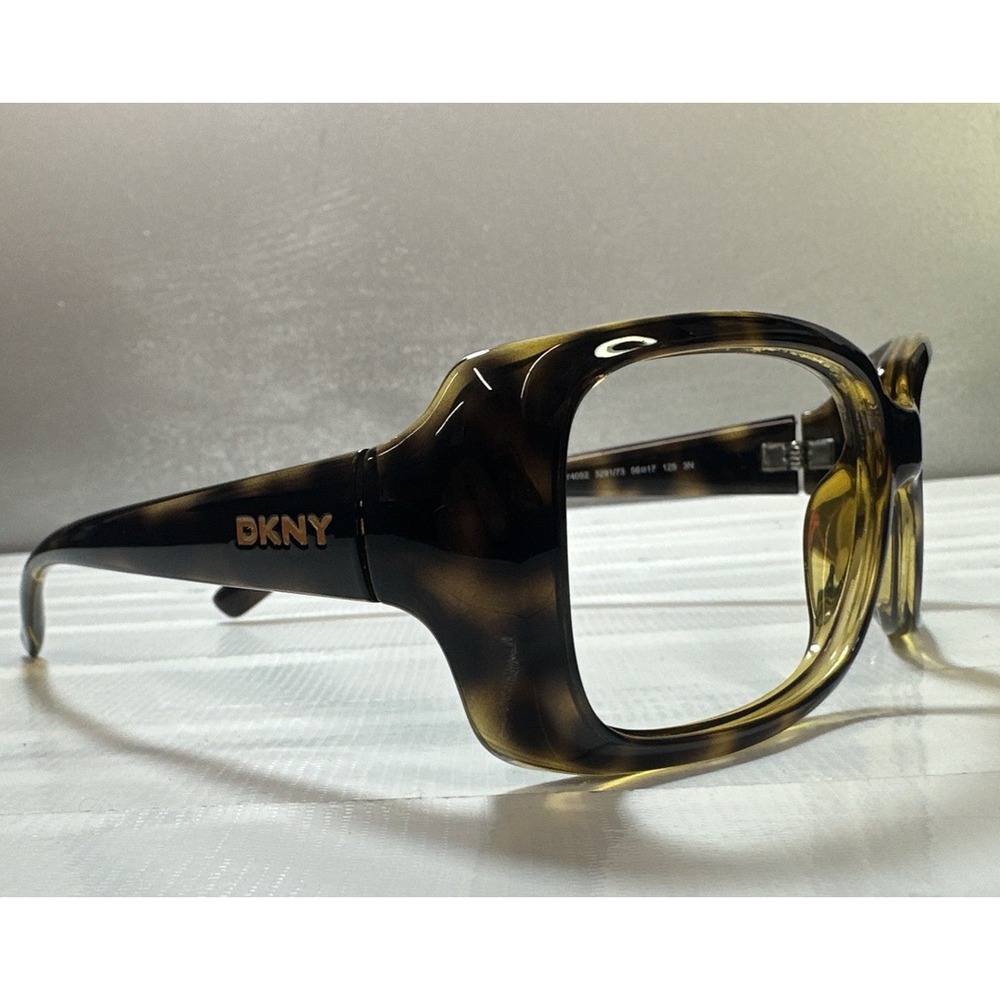 DKNY Tortoise Oversize Rectangular Eyeglasses DY4052 3291/73 56 17 125 3N